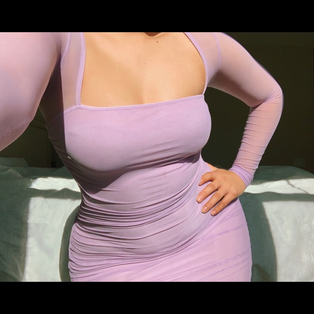 Violet Ruched Mini Dress - Picture 2 of 2